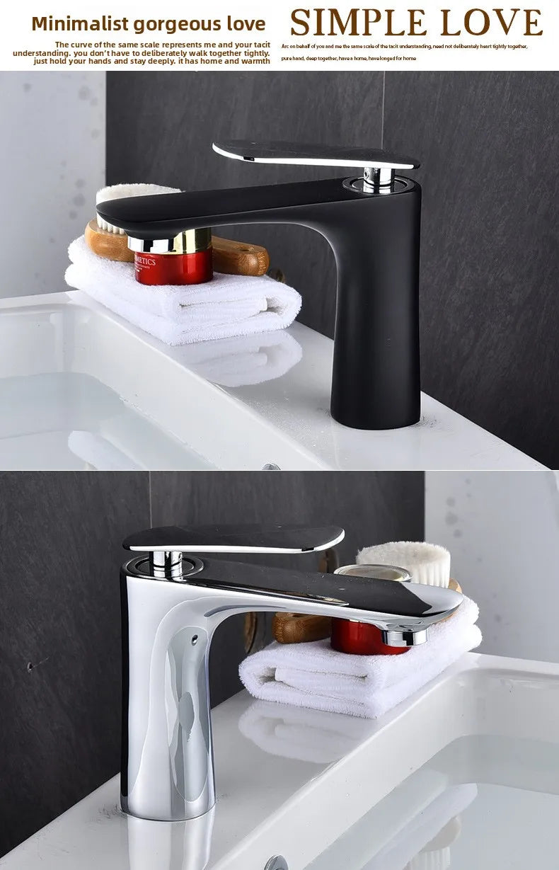 Brass Bathroom Basin Faucet Hot Cold Water Mixer Sink Tap