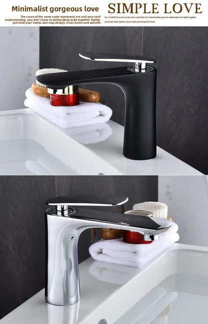 Brass Bathroom Basin Faucet Hot Cold Water Mixer Sink Tap