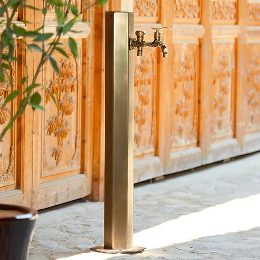 Stainless Steel Outdoor Deck Faucet Single Hole Garden Tap Cold