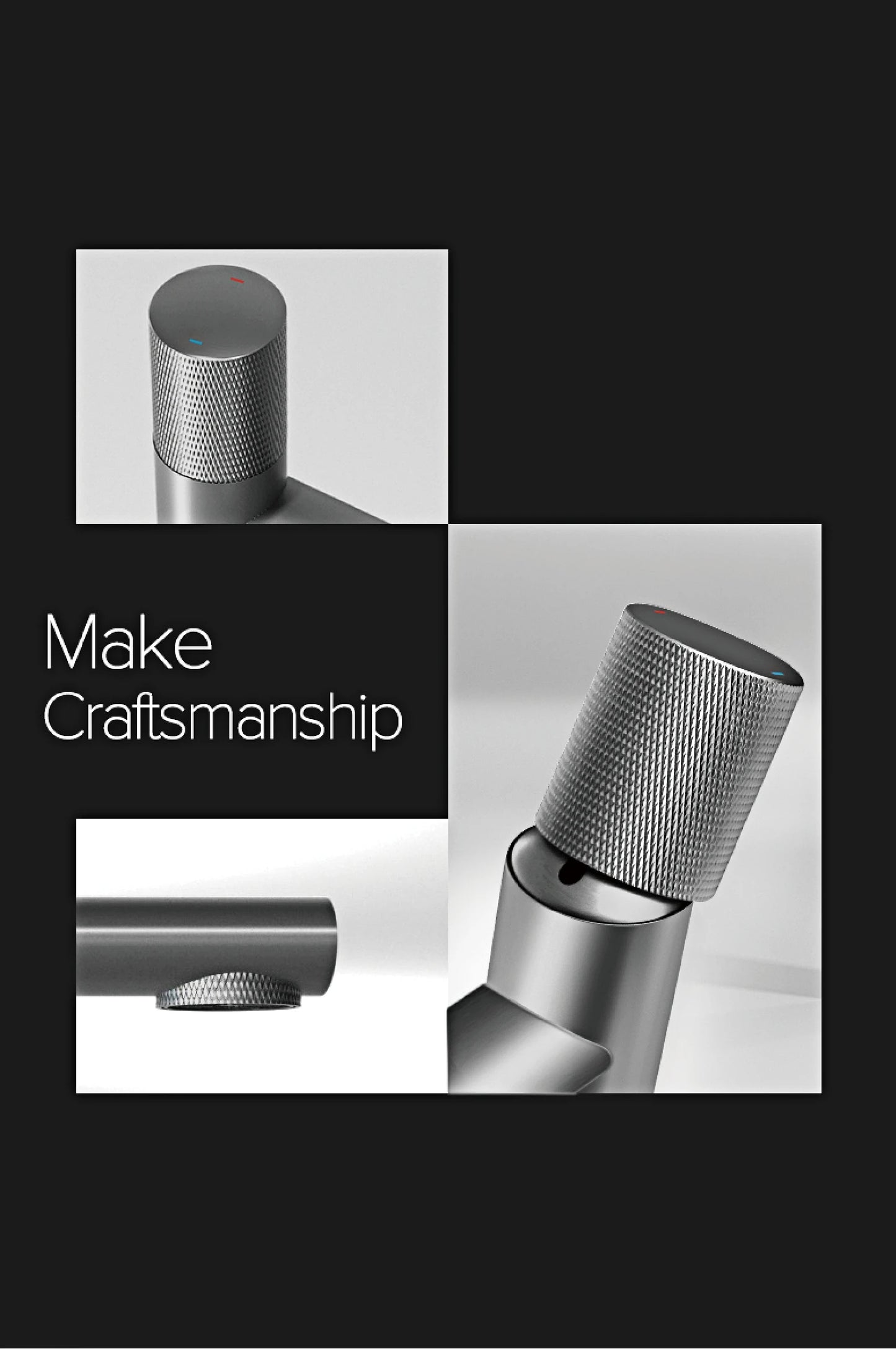 Aitana Black Brass Bathroom Faucet – Hot & Cold, Single Hole