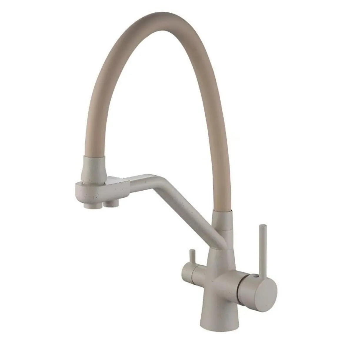 Modern Brass Kitchen Faucet with Pull-Out Filtered Water – Hot & Cold