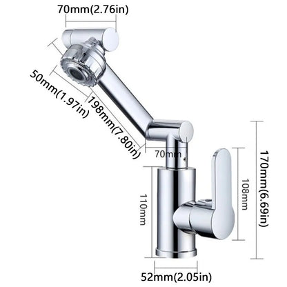 360° Rotating Robotic Arm Faucet Dual Mode Water Saver Tap