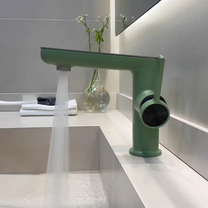 Elegant Zinc Alloy Bathroom Sink Faucet – Hot & Cold, Single Hole