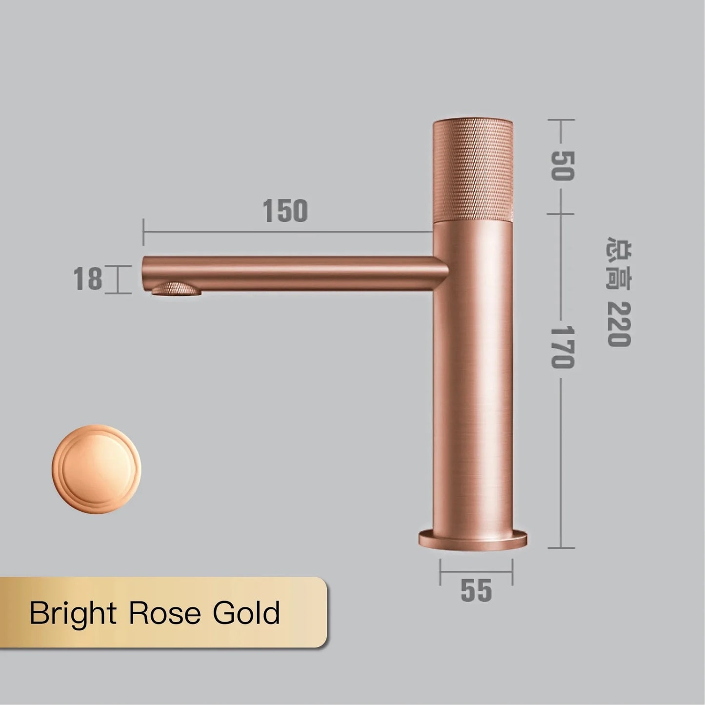 Aitana Black Brass Bathroom Faucet – Hot & Cold, Single Hole