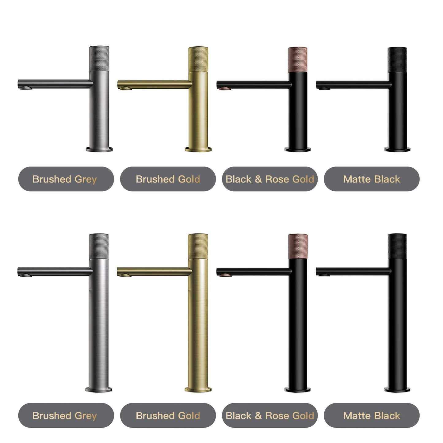 Aitana Black Brass Bathroom Faucet – Hot & Cold, Single Hole