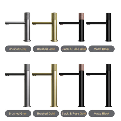 Aitana Black Brass Bathroom Faucet – Hot & Cold, Single Hole