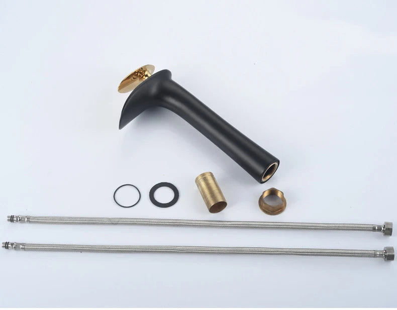 Antique Brass Waterfall Bathroom Faucet – Single Handle Basin Mixer Tap