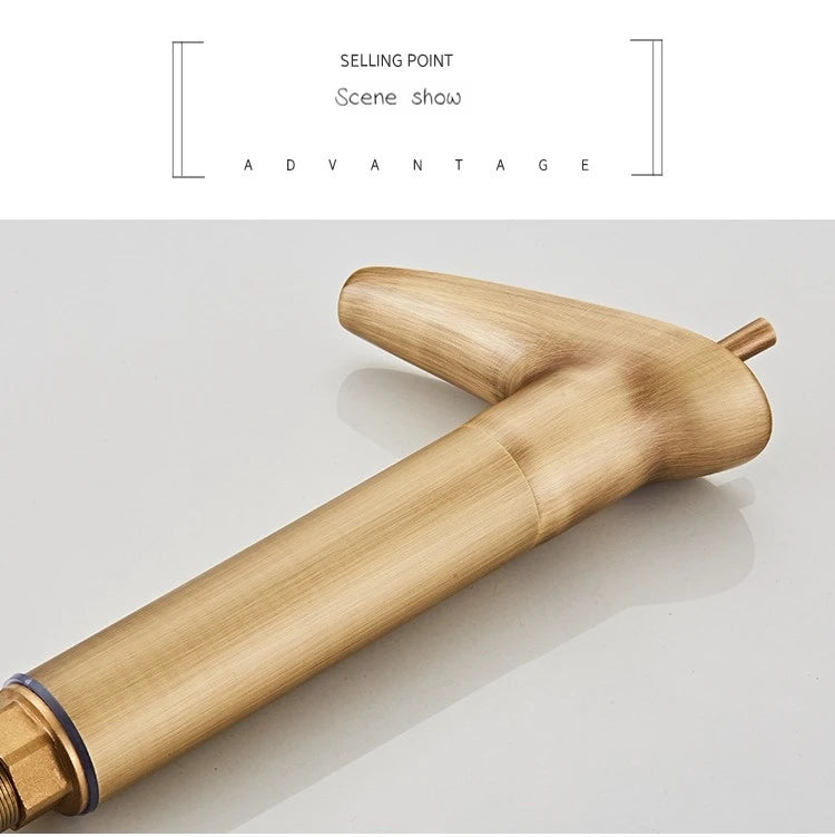 Luxury Waterfall Bathroom Basin Faucet – Hot & Cold, Single Lever