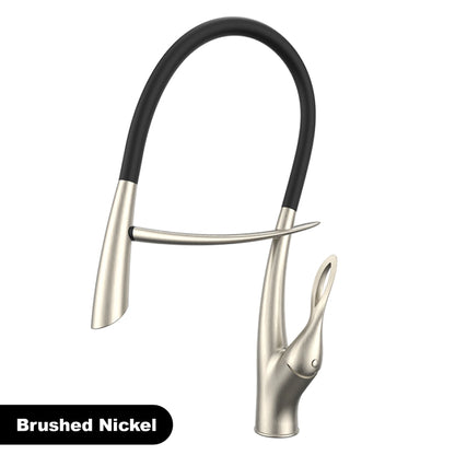 Gestan brass brushed gold kitchen faucet with touch switch design, single handle ceramic valve core, hot and cold water sink Tap