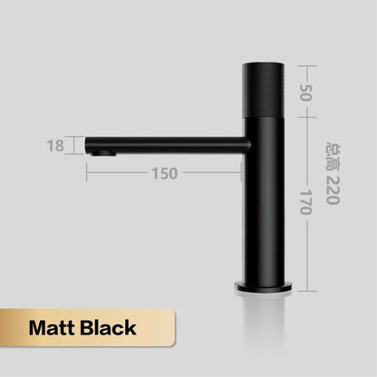 Aitana Black Brass Bathroom Faucet – Hot & Cold, Single Hole