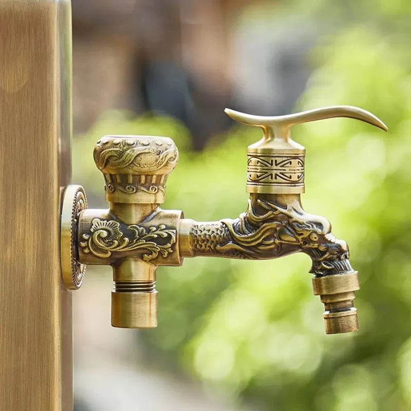 Stainless Steel Outdoor Deck Faucet Single Hole Garden Tap Cold