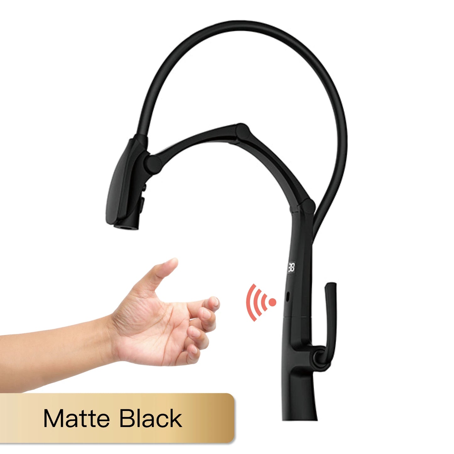 AITANA Gun Grey Touchless LED Kitchen Faucet – Pull-Out 3-Function Spray