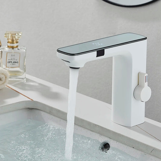 Smart Sensor LED Faucet Touchless Hot Cold Basin Mixer Tap