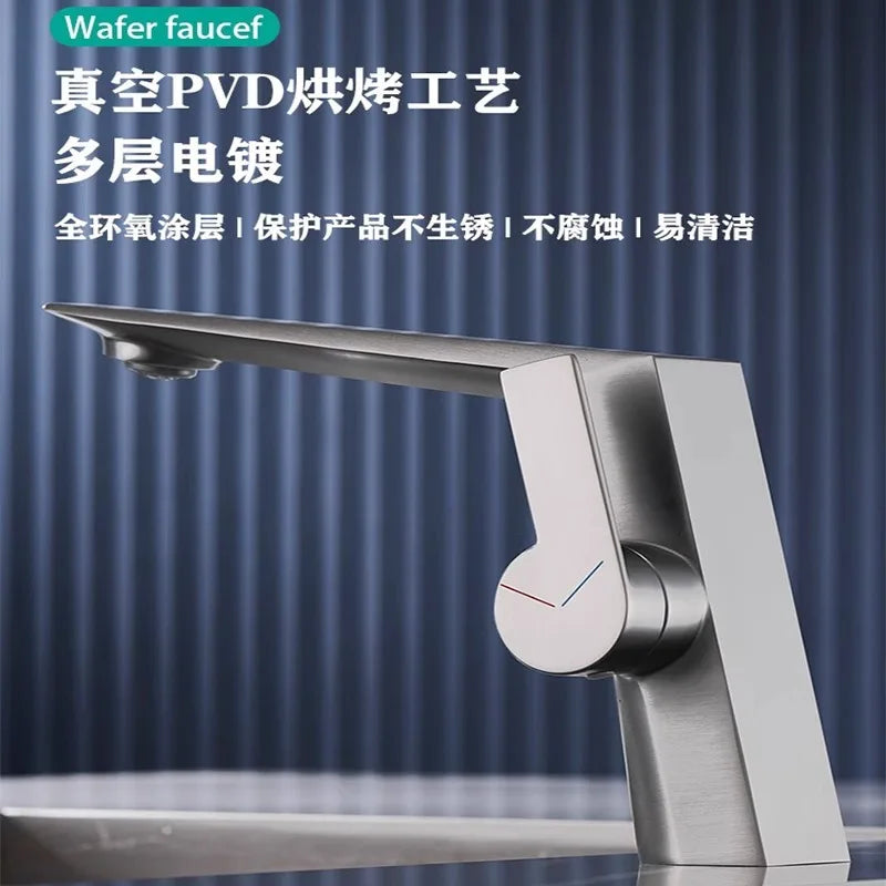 Chrome/gun gray hot and cold dual-use basin faucet bathroom toilet light luxury wash basin under the counter basin wash basin fa