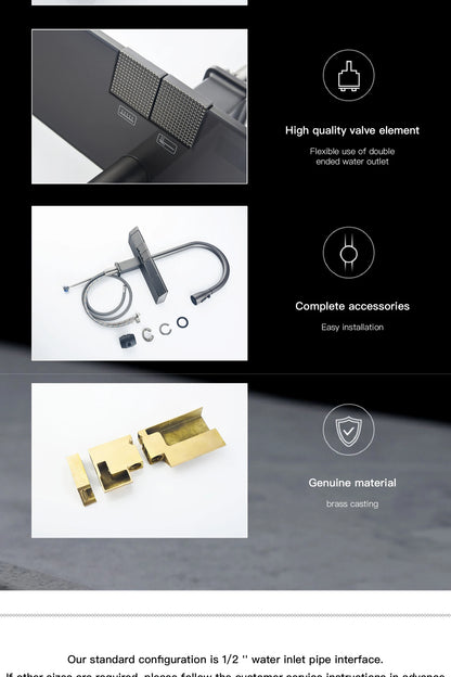 Luxury digital display brass grey kitchen faucet pull-out design waterfall water outlet single handle Cold & Hot 2 control Tap