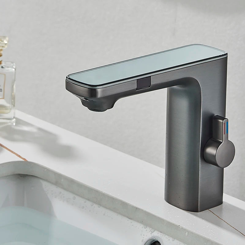 Smart Sensor LED Faucet Touchless Hot Cold Basin Mixer Tap