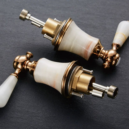 Rose Gold Brass Basin Faucet Luxury Hot Cold Mixer Tap