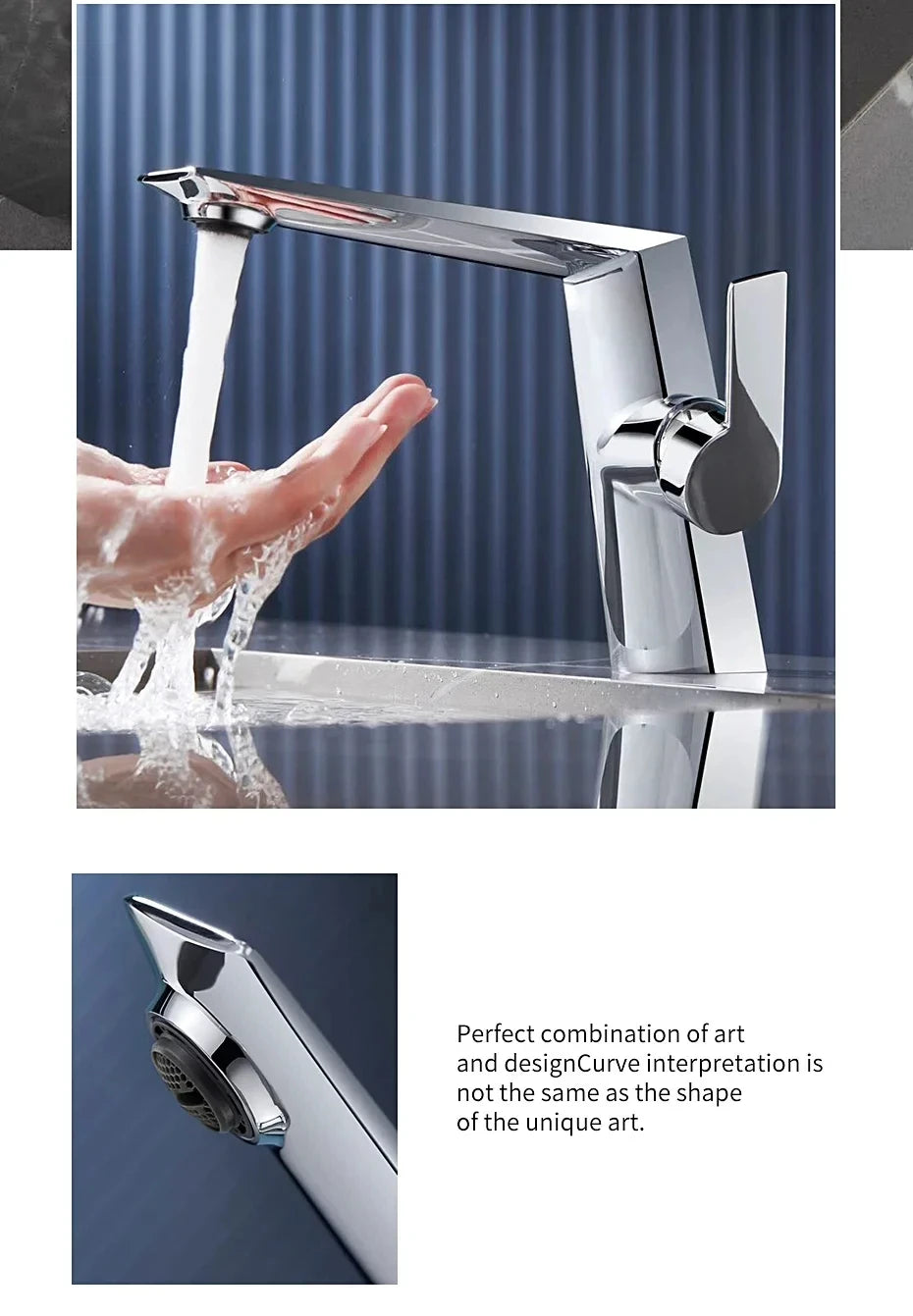 Chrome/gun gray hot and cold dual-use basin faucet bathroom toilet light luxury wash basin under the counter basin wash basin fa