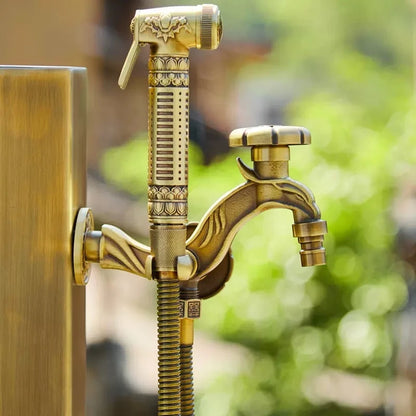 Stainless Steel Outdoor Deck Faucet Single Hole Garden Tap Cold