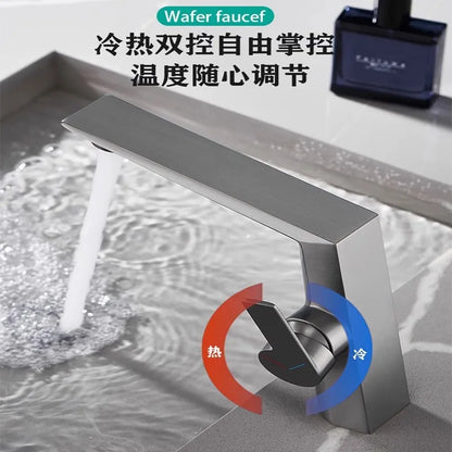 Chrome/gun gray hot and cold dual-use basin faucet bathroom toilet light luxury wash basin under the counter basin wash basin fa