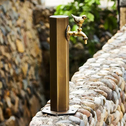 Stainless Steel Outdoor Deck Faucet Single Hole Garden Tap Cold