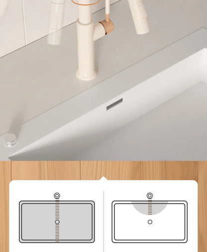 Cream Pull Out Kitchen Faucet Hot Cold Rotating Mixer Tap