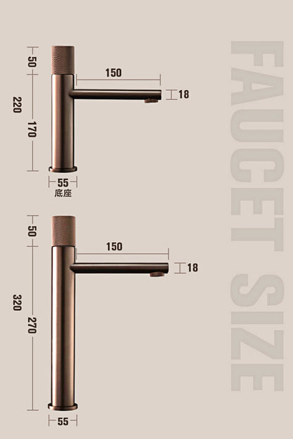 Aitana Black Brass Bathroom Faucet – Hot & Cold, Single Hole