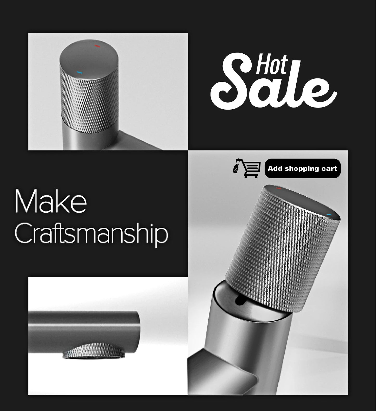 Aitana Black Brass Pull-Out Kitchen Faucet – Hot & Cold, Single Handle