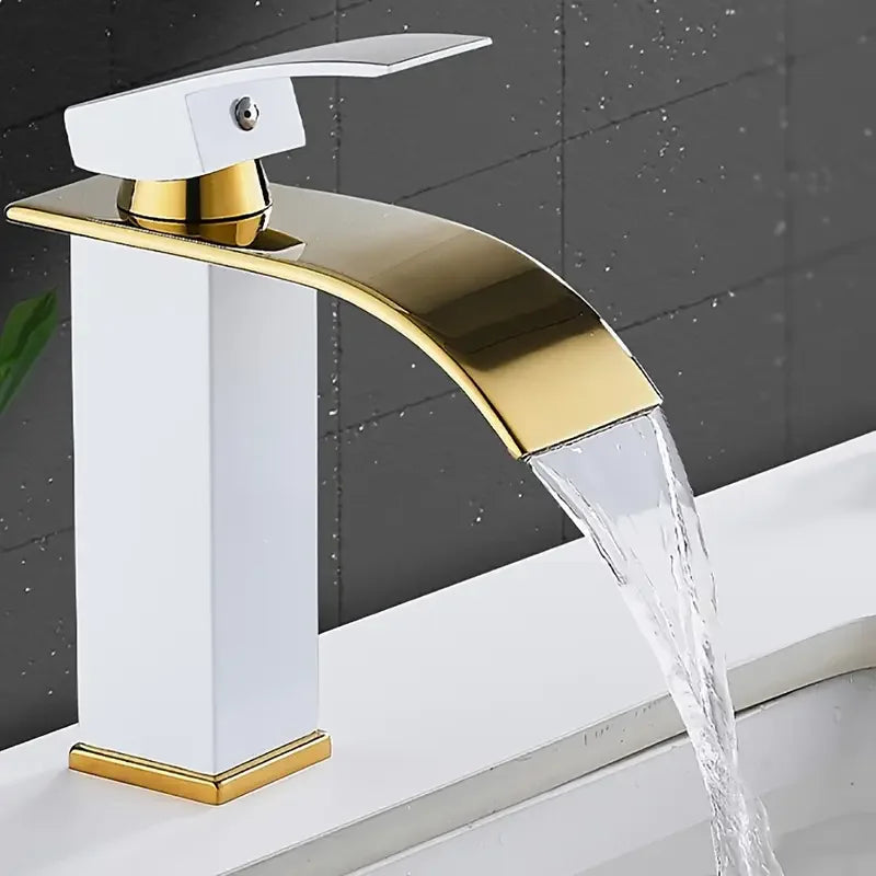Luxury Waterfall Bathroom Faucet – Hot & Cold, Stainless Steel