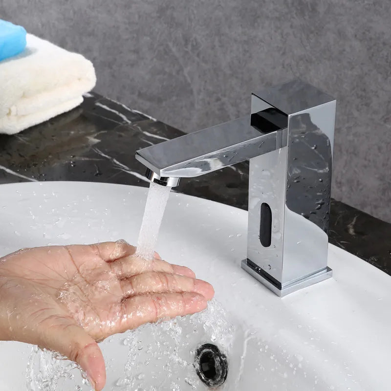 Automatic Infrared Sensor Basin Faucet Touchless Bathroom Tap