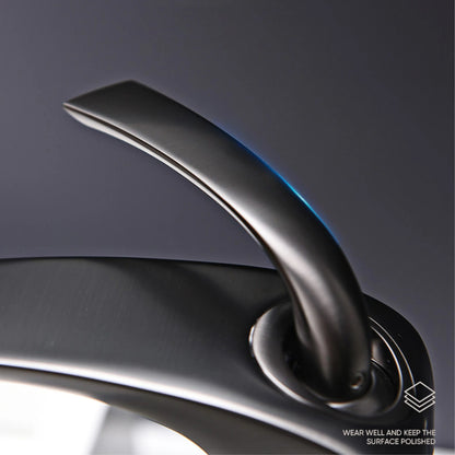 Chrome Luxury Brass Bathroom Vanity Faucet Modern Deck Mounted Basin Tap With Anti-Leak Ceramic Valve Hot/Cold Water Control