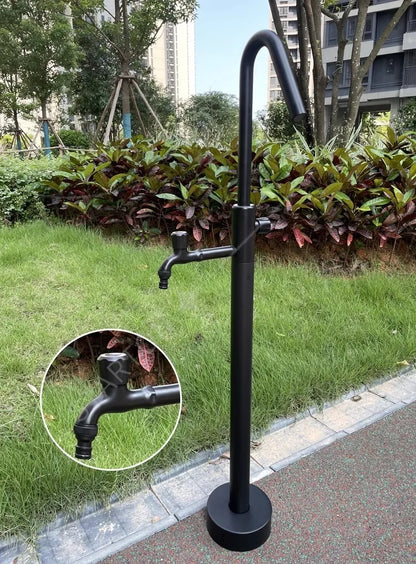 Stainless Steel Outdoor Column Faucet Floor Standing Garden Tap