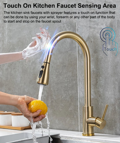 Touch Kitchen Faucet Pull-Out Mixer 360°