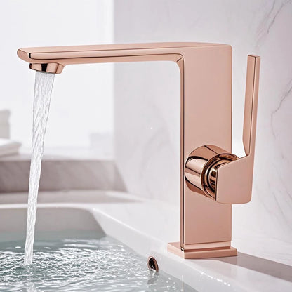 WJNMONE Matte Gray Brass Bathroom Basin Faucet – Hot & Cold