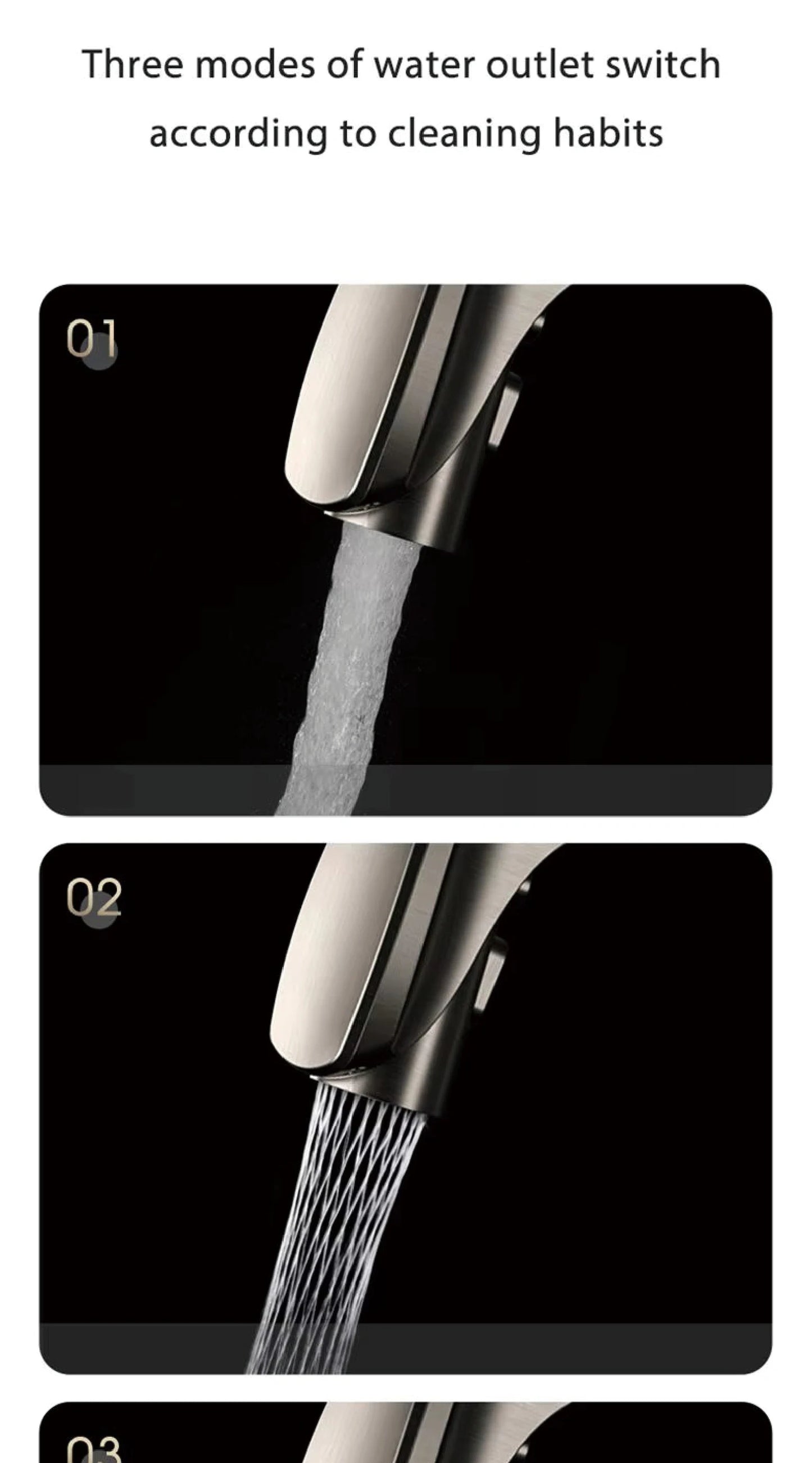 AITANA Gun Grey Touchless LED Kitchen Faucet – Pull-Out 3-Function Spray