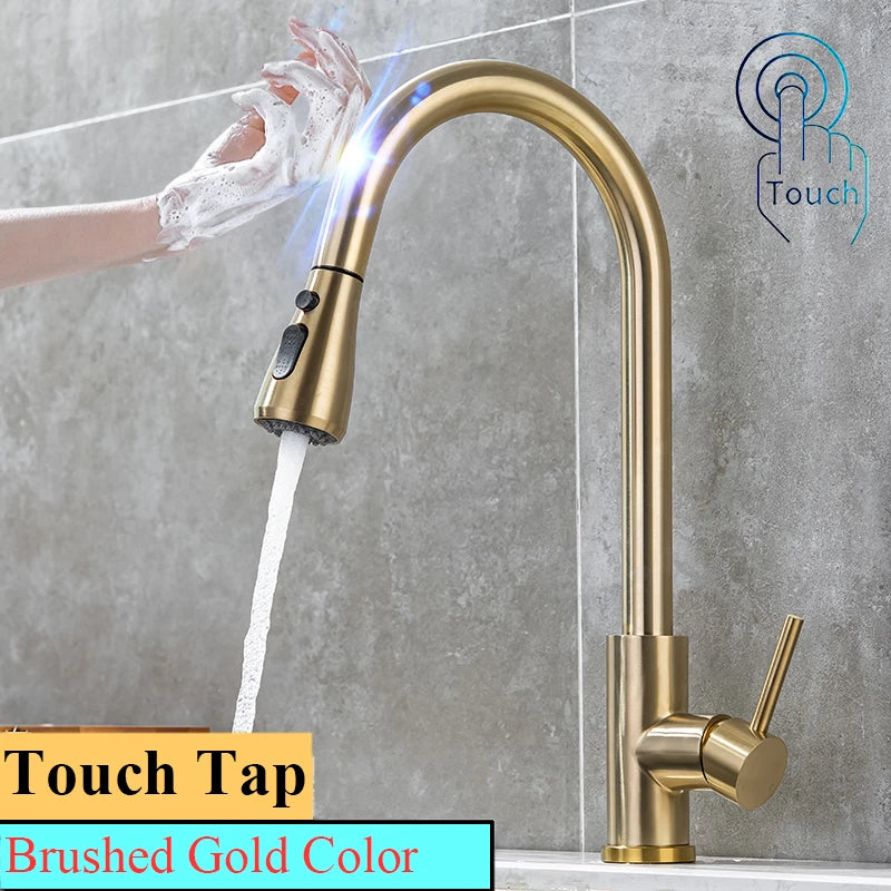 Touch Kitchen Faucet Pull-Out Mixer 360°