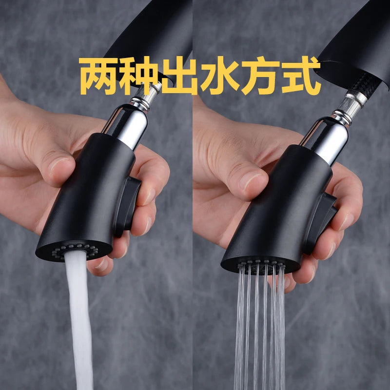 BAKALA Pull-Out Kitchen Faucet – Single Handle, 360° Swivel, Hot & Cold