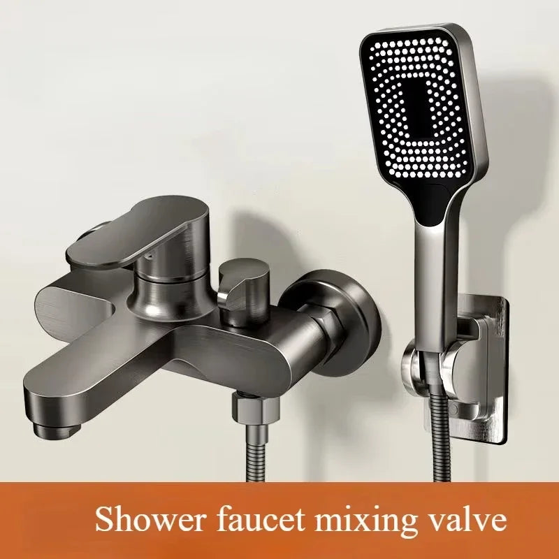 3 Way Thermostatic Shower Mixer Valve Wall Mount Chrome Faucet