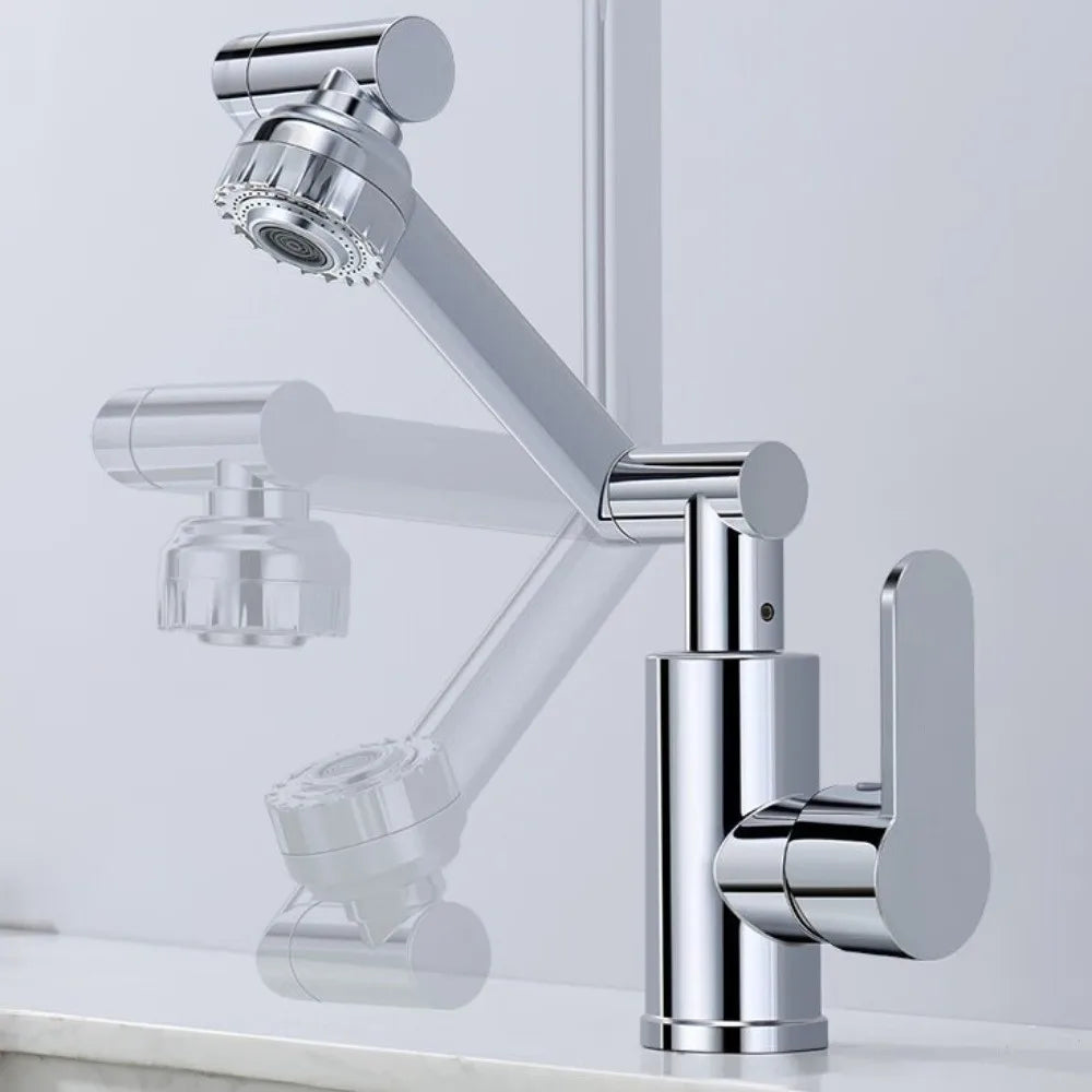 360° Rotating Robotic Arm Faucet Dual Mode Water Saver Tap