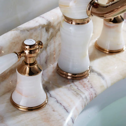 Rose Gold Brass Basin Faucet Luxury Hot Cold Mixer Tap