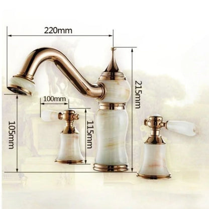 Rose Gold Brass Basin Faucet Luxury Hot Cold Mixer Tap