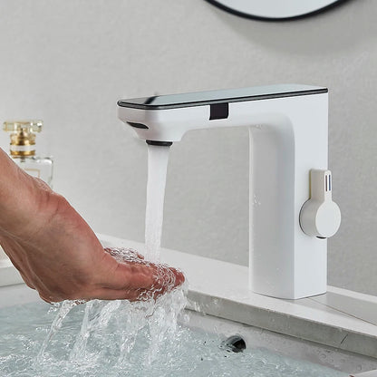 Smart Sensor LED Faucet Touchless Hot Cold Basin Mixer Tap