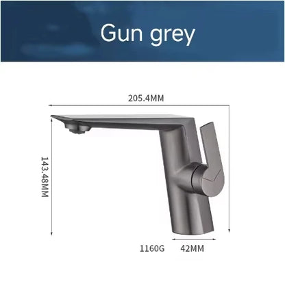 Chrome/gun gray hot and cold dual-use basin faucet bathroom toilet light luxury wash basin under the counter basin wash basin fa