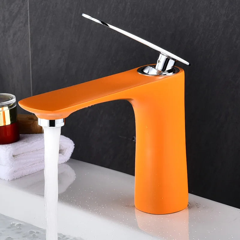 Brass Bathroom Basin Faucet Hot Cold Water Mixer Sink Tap