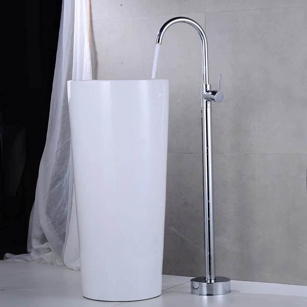 Luxury Brass Basin Faucet Single Handle Hot Cold Mixer Tap Gold