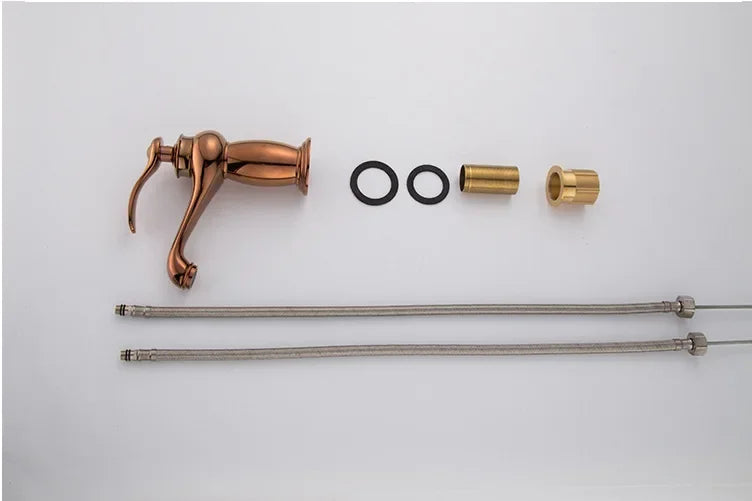 Luxury Europe style antique gold bathroom basin faucet Mixers Taps single handle magic lamp cold and hot water kitchen faucet