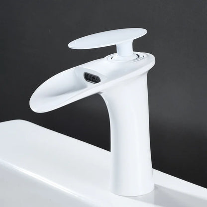 Antique Brass Waterfall Bathroom Faucet – Single Handle Basin Mixer Tap