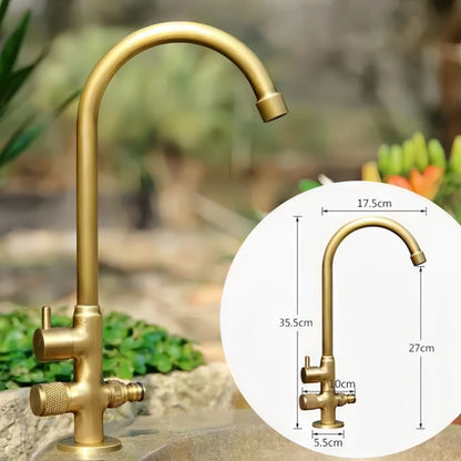 Outdoor Brass Cold Water Faucet Single Tap Courtyard Garden Use