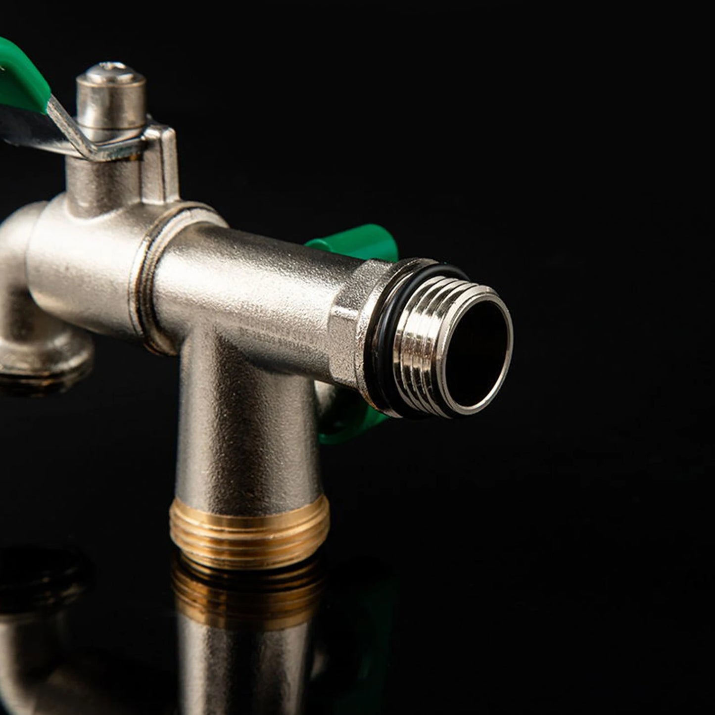 Brass Double Tap Faucet 3/4 Inch Dual Outlet Garden Valve Splitter