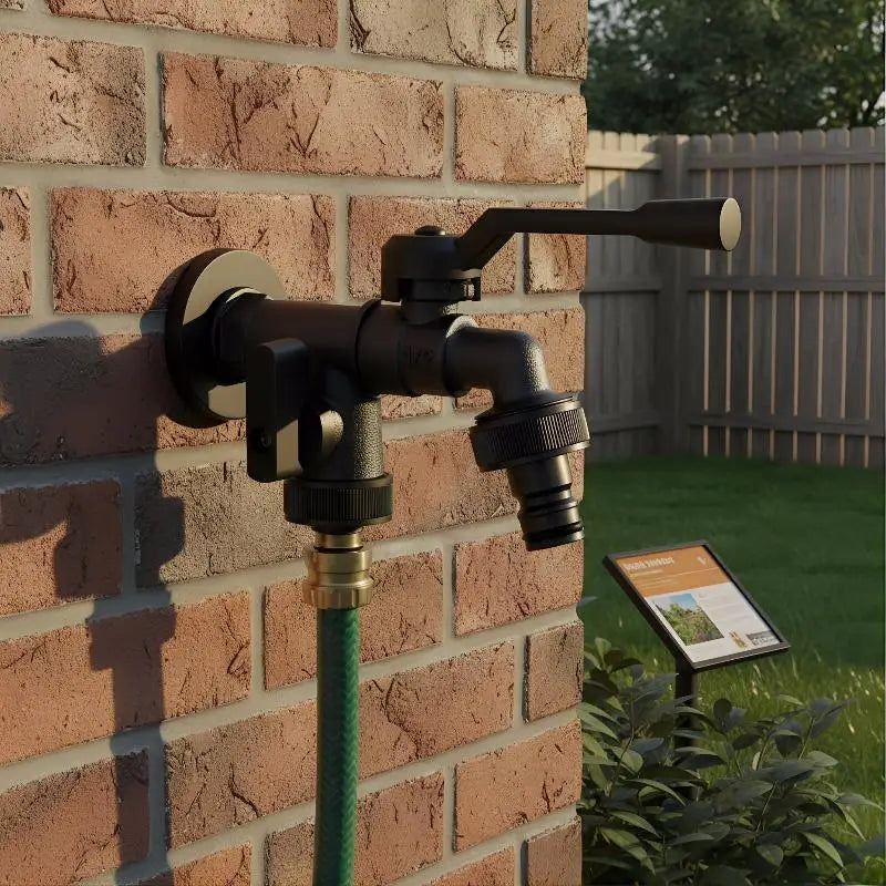 Freeze Proof Dual Outlet Garden Faucet Zinc Alloy G1/2 Tap Valve